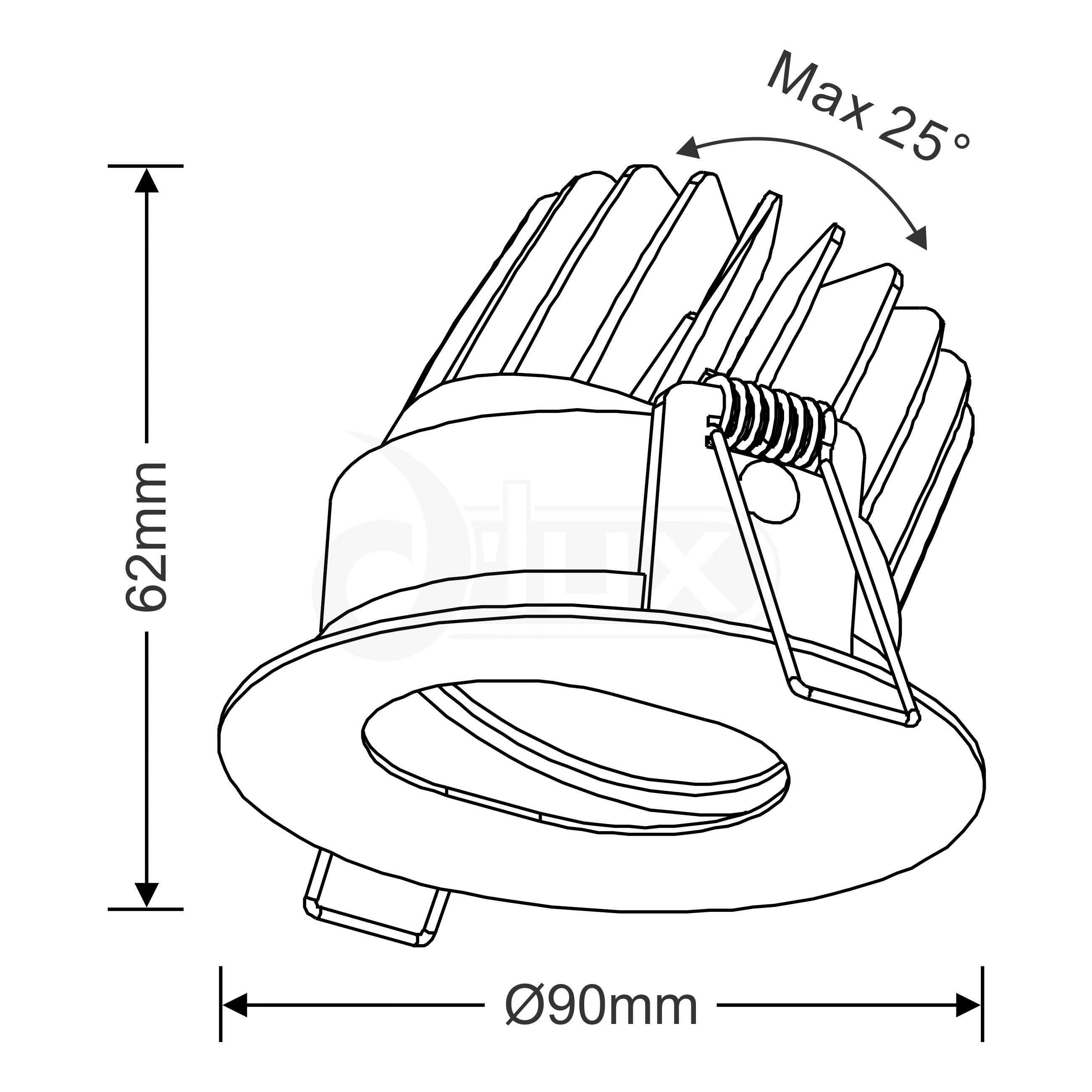 Buro 6 Recessed Ceiling Luminaires Dlux Round Recess Ceiling
